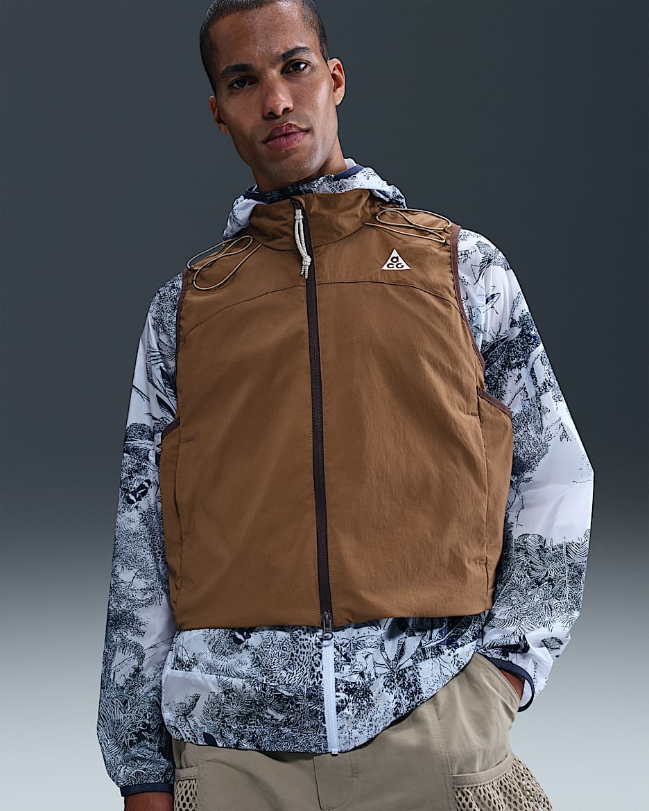 超美品！dead stock NIKE acg vest Nike ACG Vest Black Fleece Vintage Outdoors Hiking Casual